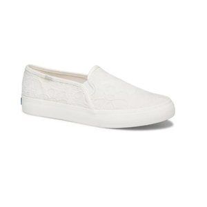 Keds Double Decker Festival Floral Women's Slip-on Sneakers White Bridal Wedding